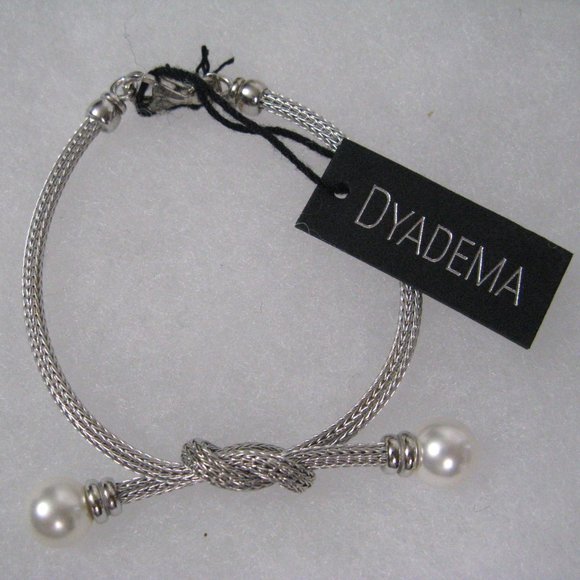 Dyadema Bracelet 925 Sterling Silver Mesh Love Knot Made In Italy New With Tag - Picture 1 of 9